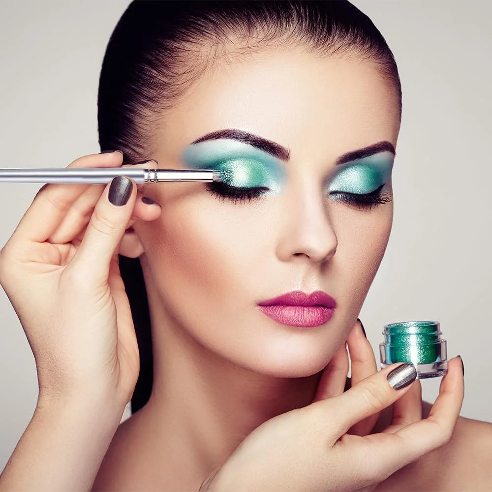 CaurGCHer ست 15 عددی برس آرایشی، برس کانسیلر چشم، برس سایه چشم مصنوعی ممتاز، برس حرفه ای فونداسیون برای کانتورینگ، کانسیلر، فونداسیون، پودر، سایه چشم، رژگونه به همراه کیف لوازم آرایشی