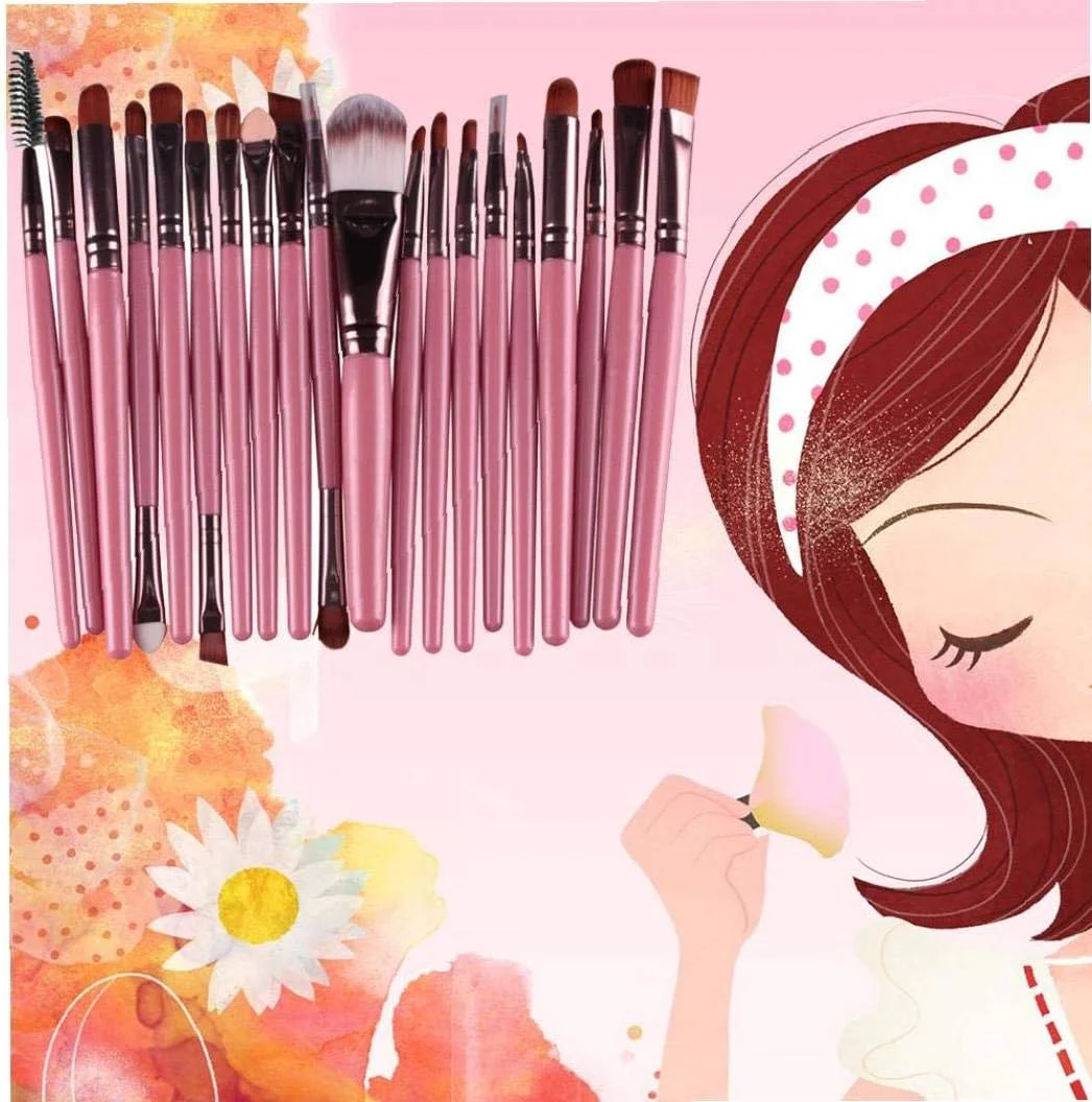 ست 20 عددی برس آرایشی CBERADA beauty Berrywho، برس های حرفه ای برای آرایش، شامل برس کرم پودر، سایه چشم، رژ لب و ابزارهای مراقبت از زیبایی (رنگ: رنگارنگ)