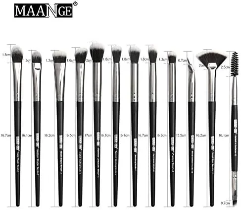 ست برس آرایشی 15 عددی کالا، برس چند منظوره پودر، سایه چشم، برس آرایشی با کیف چرمی PU قابل حمل، ابزار زیبایی