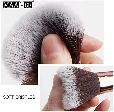 ست برس آرایشی 15 عددی کالا، برس چند منظوره پودر، سایه چشم، برس آرایشی با کیف چرمی PU قابل حمل، ابزار زیبایی