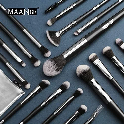 ست برس آرایشی 15 عددی کالا، برس چند منظوره پودر، سایه چشم، برس آرایشی با کیف چرمی PU قابل حمل، ابزار زیبایی