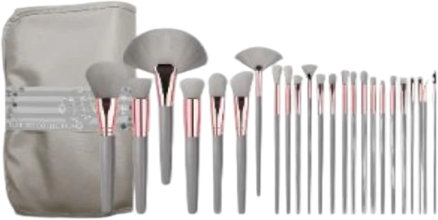ست براش آرایشی 24 تکه C-LUX Time To Spring - طراحی الهام گرفته از رنگ های پاستلی، موهای مصنوعی نرم، براش های صورت و چشم با کیف رولی مسافرتی - ایده آل برای تمام سطوح و هدیه دادن ست براش آرایشی 24 تکه C-LUX Time To Spring - طراحی الهام گرفته از رنگ های پاستلی، موهای مصنوعی نرم، براش های صورت و چشم با کیف رولی مسافرتی - ایده آل برای تمام سطوح و هدیه دادن