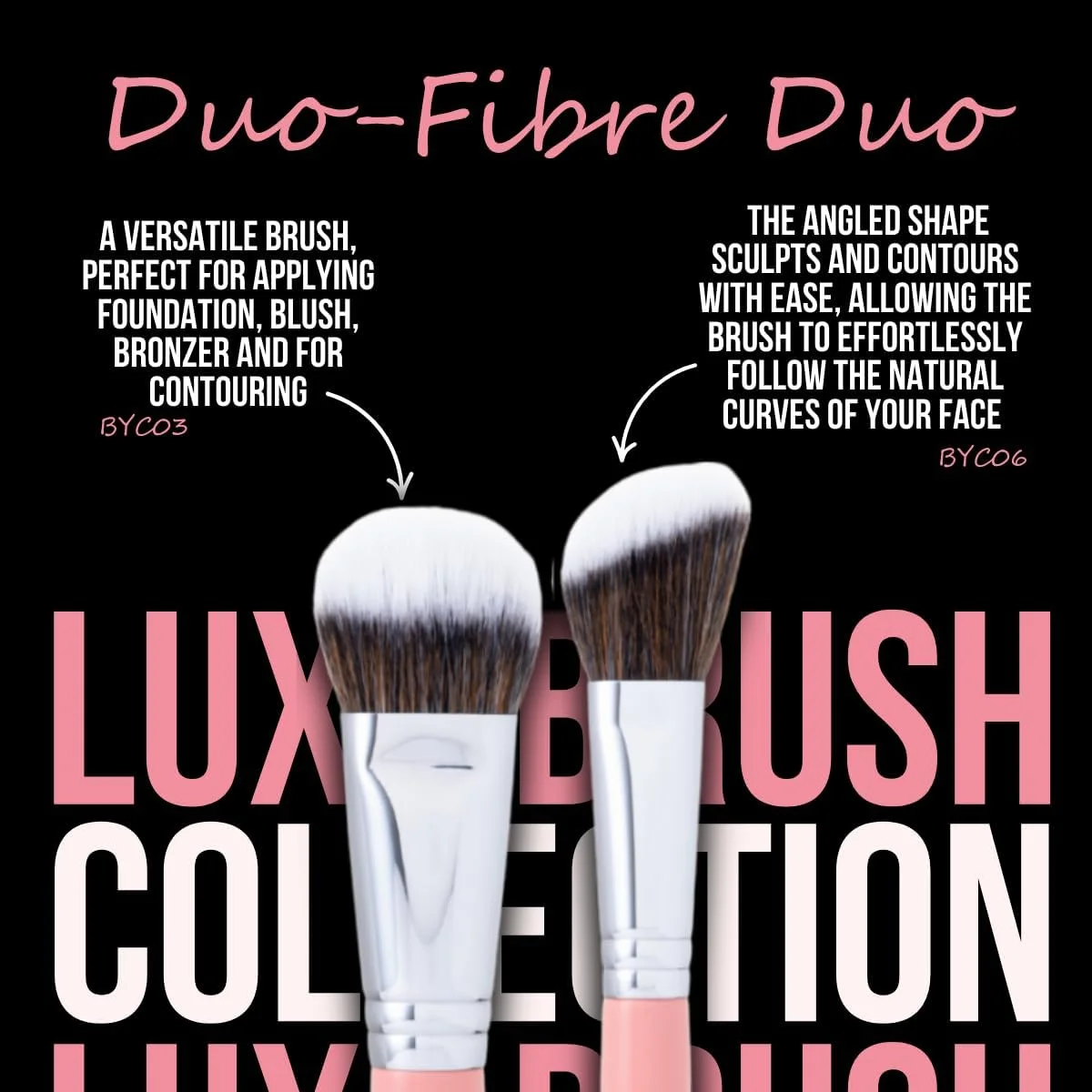 ست براش دوگانه لوکس دو-فیبر By Caitlyn - ست براش آرایشی حرفه ای برای ترکیب، پرداخت و استفاده بی نقص - براش های آرایشی دو-فیبر مصنوعی ممتاز ست براش دوگانه لوکس دو-فیبر By Caitlyn - ست براش آرایشی حرفه ای برای ترکیب، پرداخت و استفاده بی نقص - براش های آرایشی دو-فیبر مصنوعی ممتاز