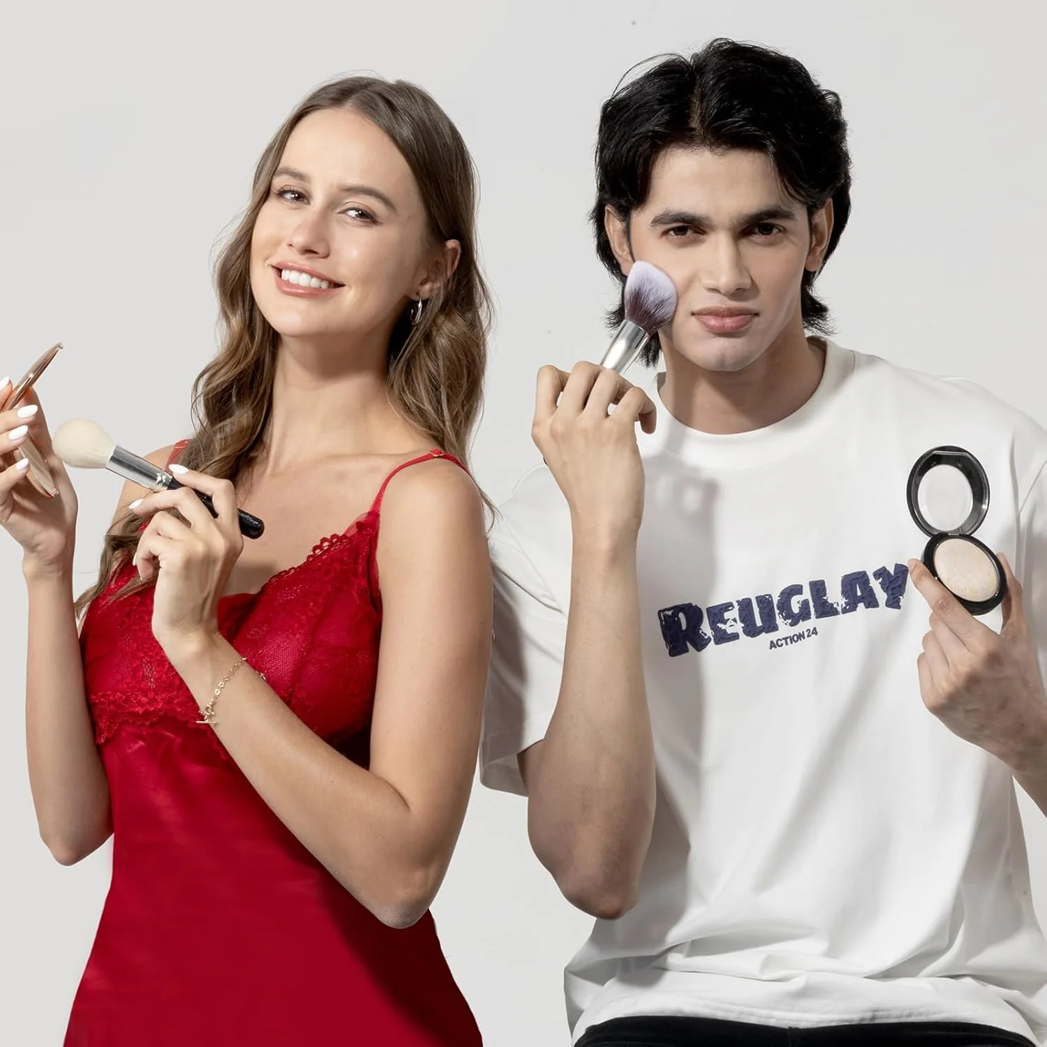 ست برس آرایشی حرفه ای Bueart Design Pro، 32 تکه، موی بز و اسب لوکس، مجموعه برس آرایشی چشم و صورت برای هر امکانی