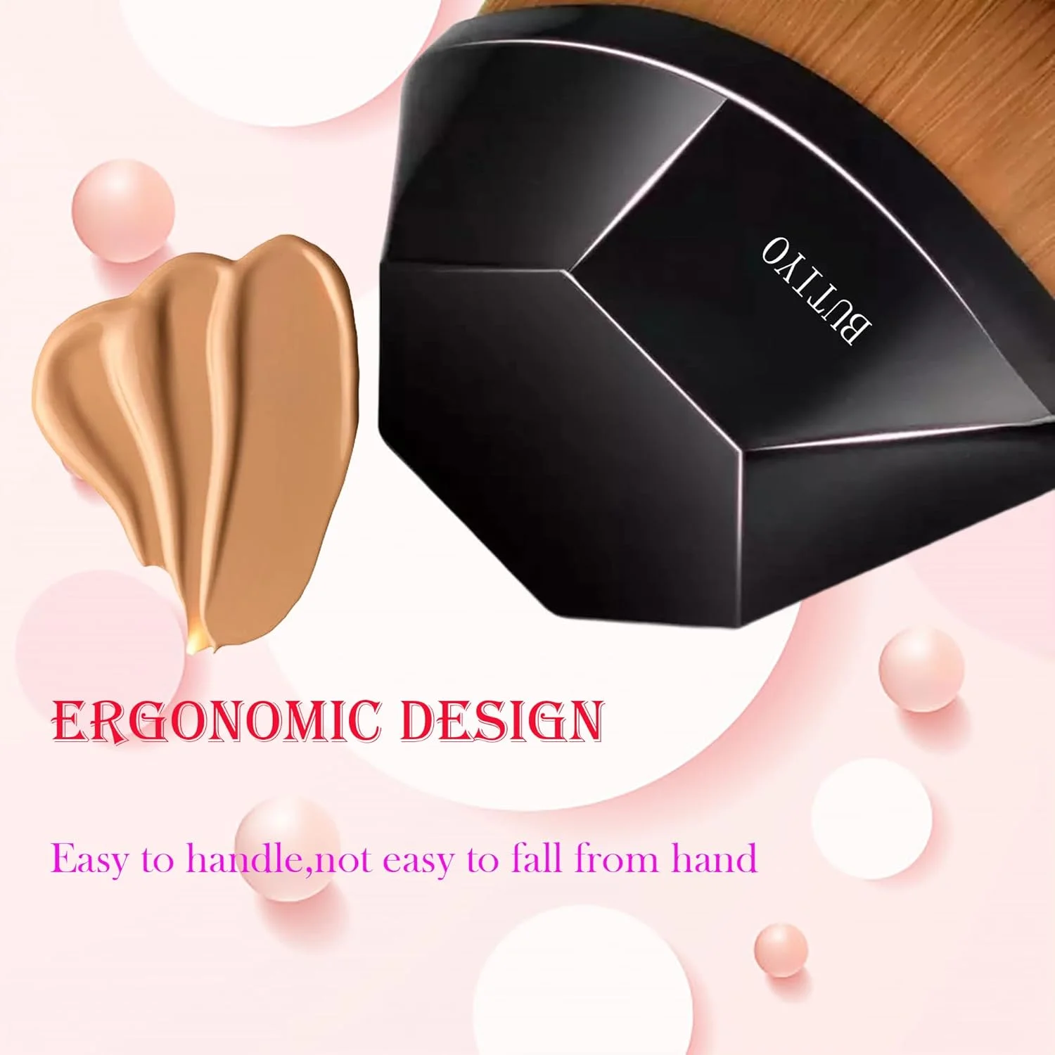 براش کرم پودر BUTIYO، براش کابوکی بی نقص برای کرم پودر مایع، ست براش آرایشی، آرایش نرم و مصنوعی برای زنان (1 عدد مشکی) FB001 براش کرم پودر BUTIYO، براش کابوکی بی نقص برای کرم پودر مایع، ست براش آرایشی، آرایش نرم و مصنوعی برای زنان (1 عدد مشکی) FB001