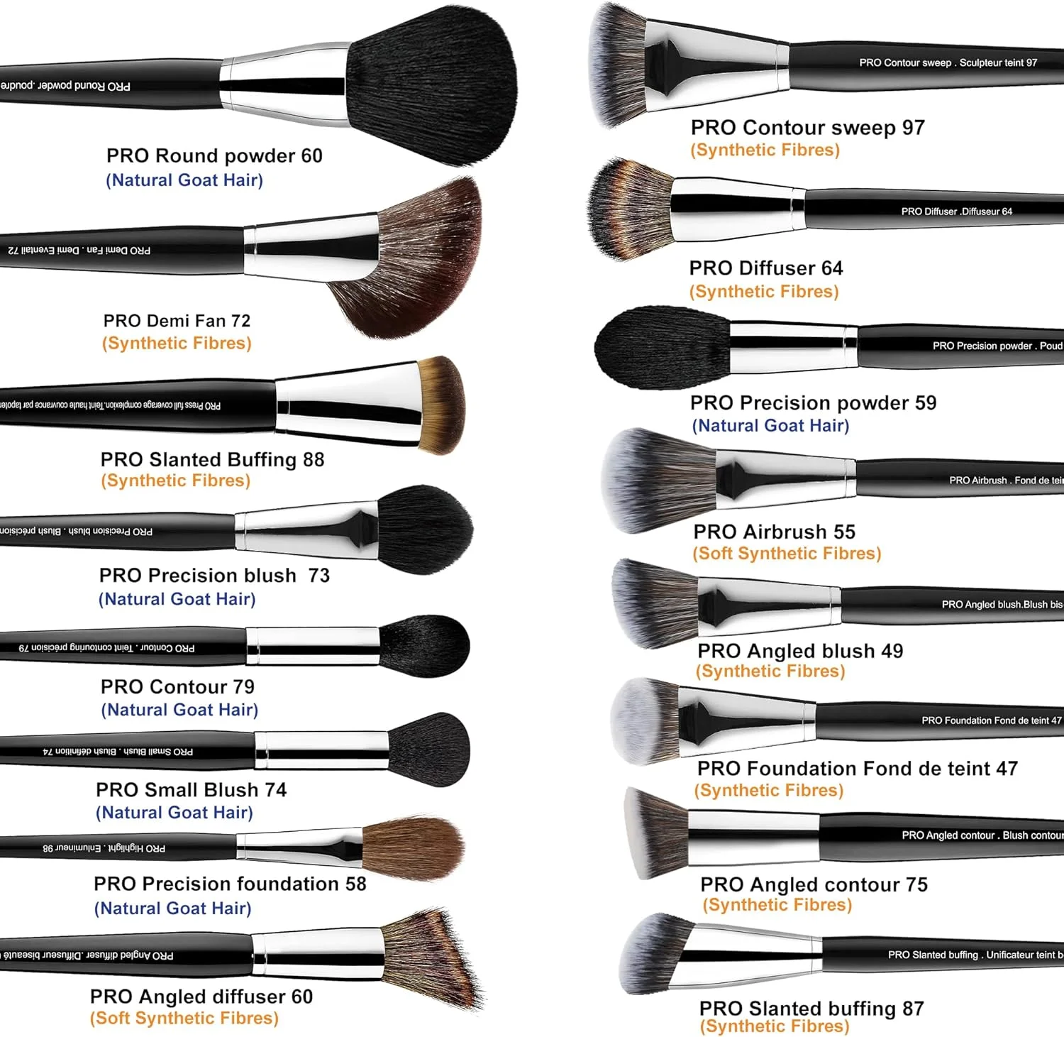 ست برس آرایشی حرفه ای 36 تکه Bueart Design، برس های موی حیوانات با کیف استوانه ای، برس های صورت و چشم برای پودر، کرم پودر، کانتور، سایه ست برس آرایشی حرفه ای 36 تکه Bueart Design، برس های موی حیوانات با کیف استوانه ای، برس های صورت و چشم برای پودر، کرم پودر، کانتور، سایه