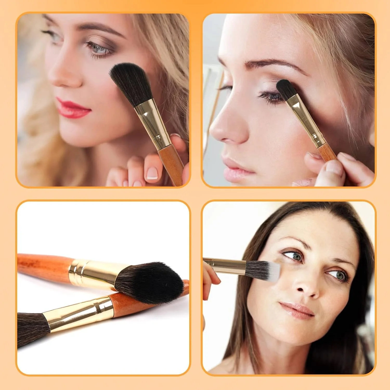 ست براش مینی آرایشی بوکلا، 9 تکه براش مسافرتی قابل حمل با کیف نگهداری، برای براش کرم پودر، رژگونه، پودر، سایه چشم و لوازم آرایشی ست براش مینی آرایشی بوکلا، 9 تکه براش مسافرتی قابل حمل با کیف نگهداری، برای براش کرم پودر، رژگونه، پودر، سایه چشم و لوازم آرایشی