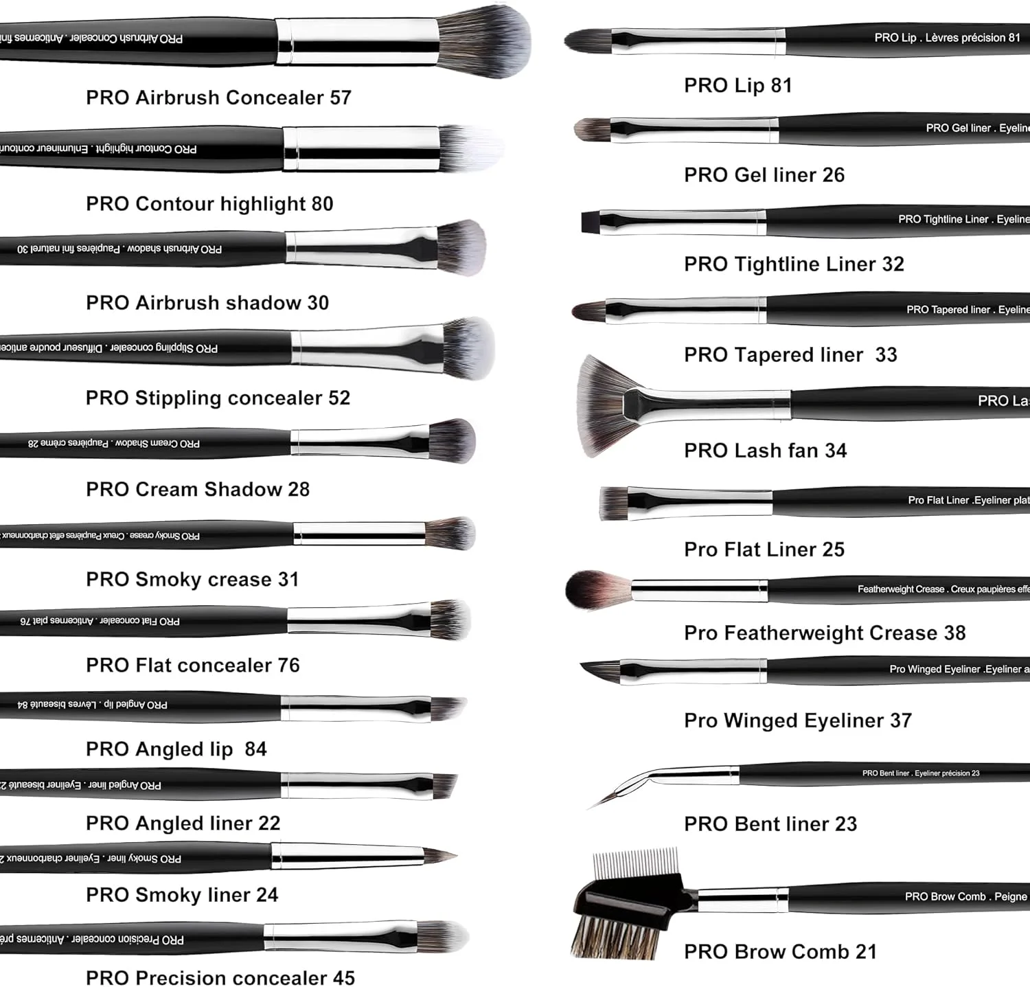 ست برس آرایشی حرفه ای Bueart Design، 36 تکه، برس های الیاف مصنوعی با کیف مسافرتی، کیت آرایش صورت و چشم