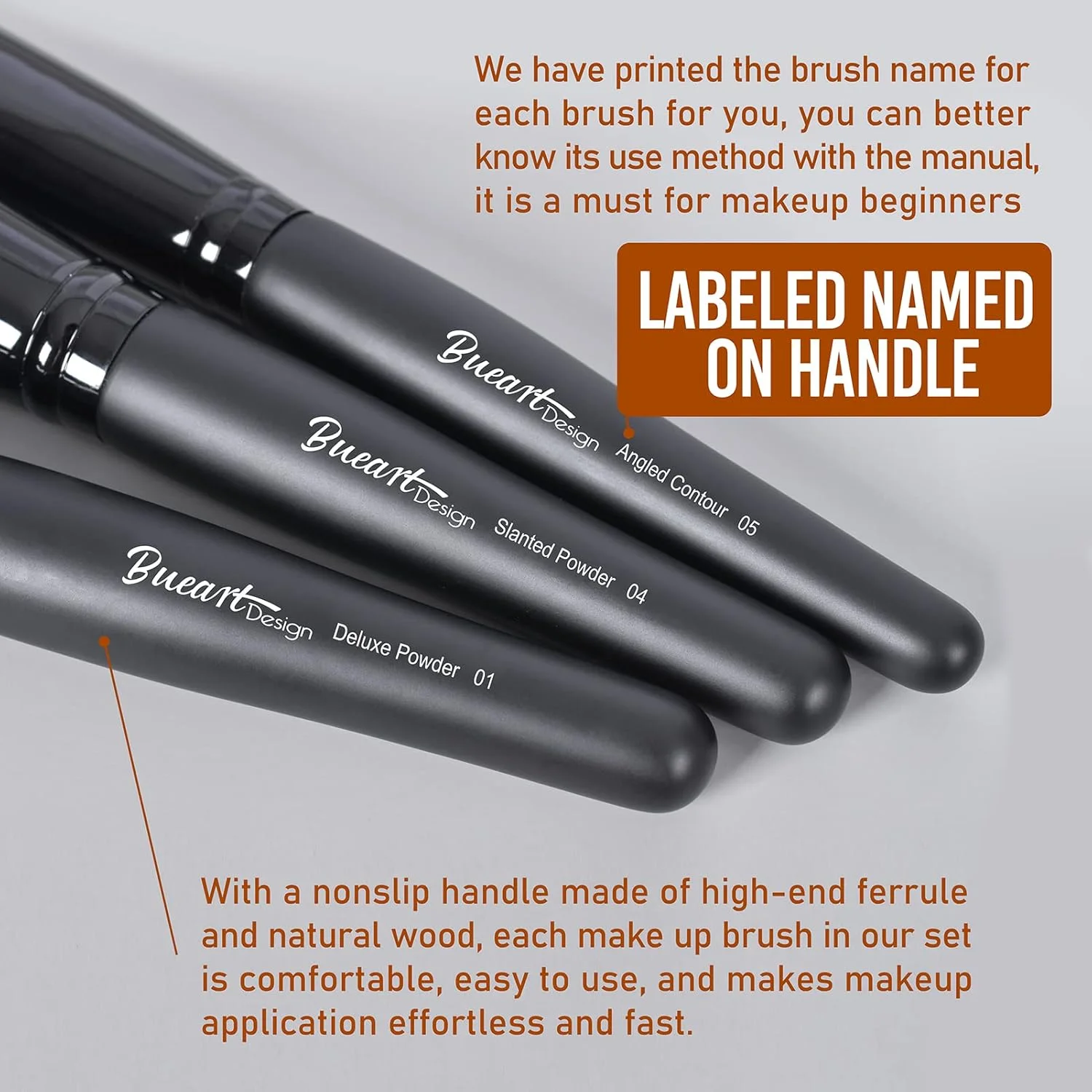 ست برس آرایشی 19 عددی فوق العاده نرم با موهای متراکم و برچسب مشکی Bueart Design شامل برس بزرگ پودر، کرم پودر تخت، برس ترکیبی نهایی، برس رژگونه، برس صورت، کانسیلر، کانتور و سایه چشم ست برس آرایشی 19 عددی فوق العاده نرم با موهای متراکم و برچسب مشکی Bueart Design شامل برس بزرگ پودر، کرم پودر تخت، برس ترکیبی نهایی، برس رژگونه، برس صورت، کانسیلر، کانتور و سایه چشم