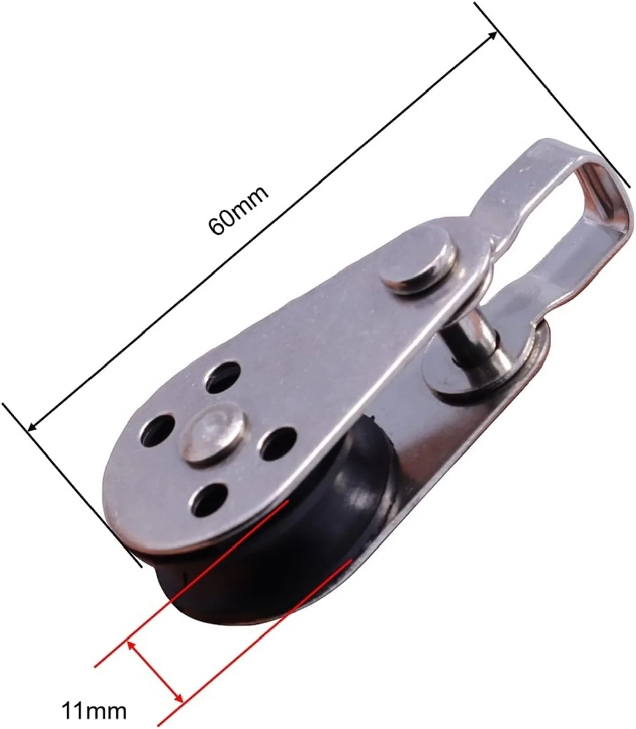 SEMOOR قرقره 5 عددی استیل ضد زنگ، قرقره سیم بکسل جرثقیل، بلوک قرقره، چرخ کشش سیم آویز برای غلتک فلزی طناب