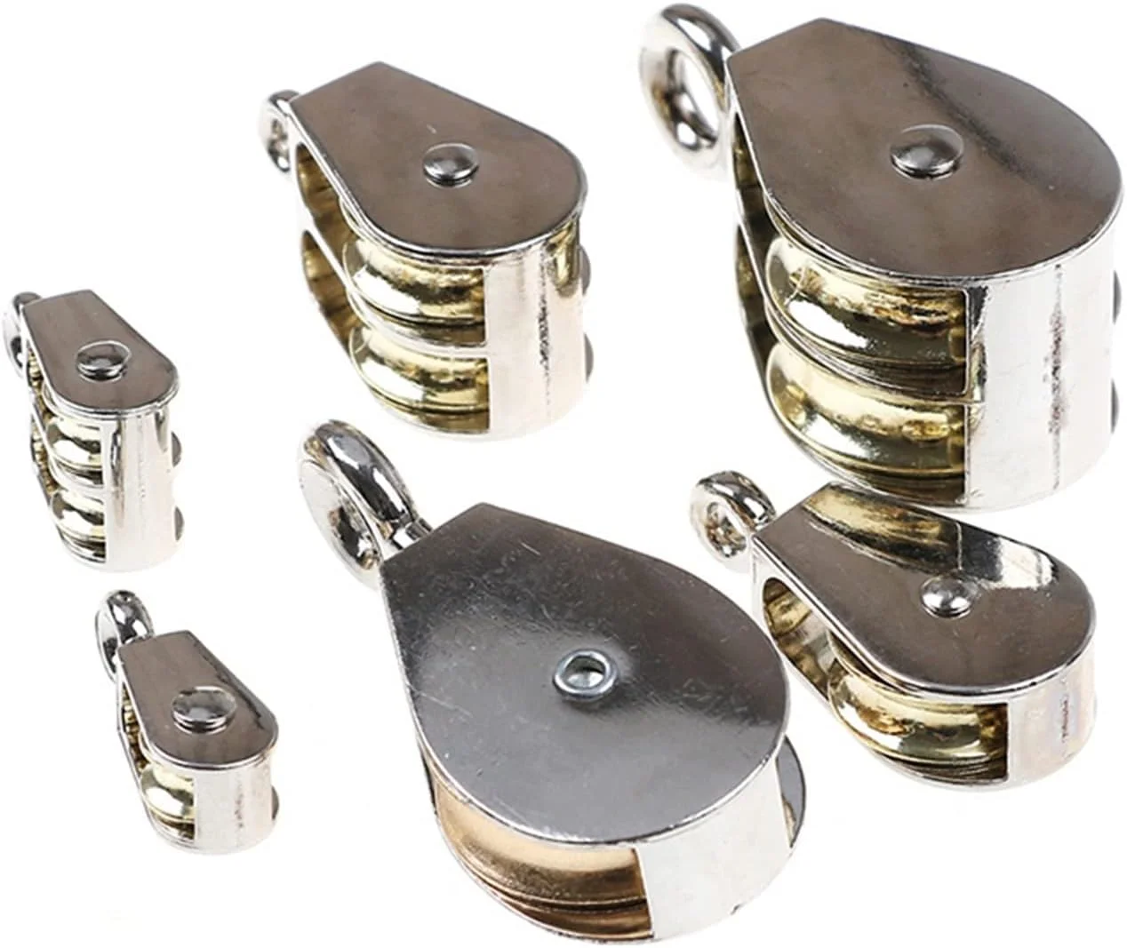 قرقره SEMOOR آلیاژ روی تک چرخ دو چرخ بلوک غلتکی چرخشی بارگیری (اندازه: قرقره تکی 52 میلی متر)