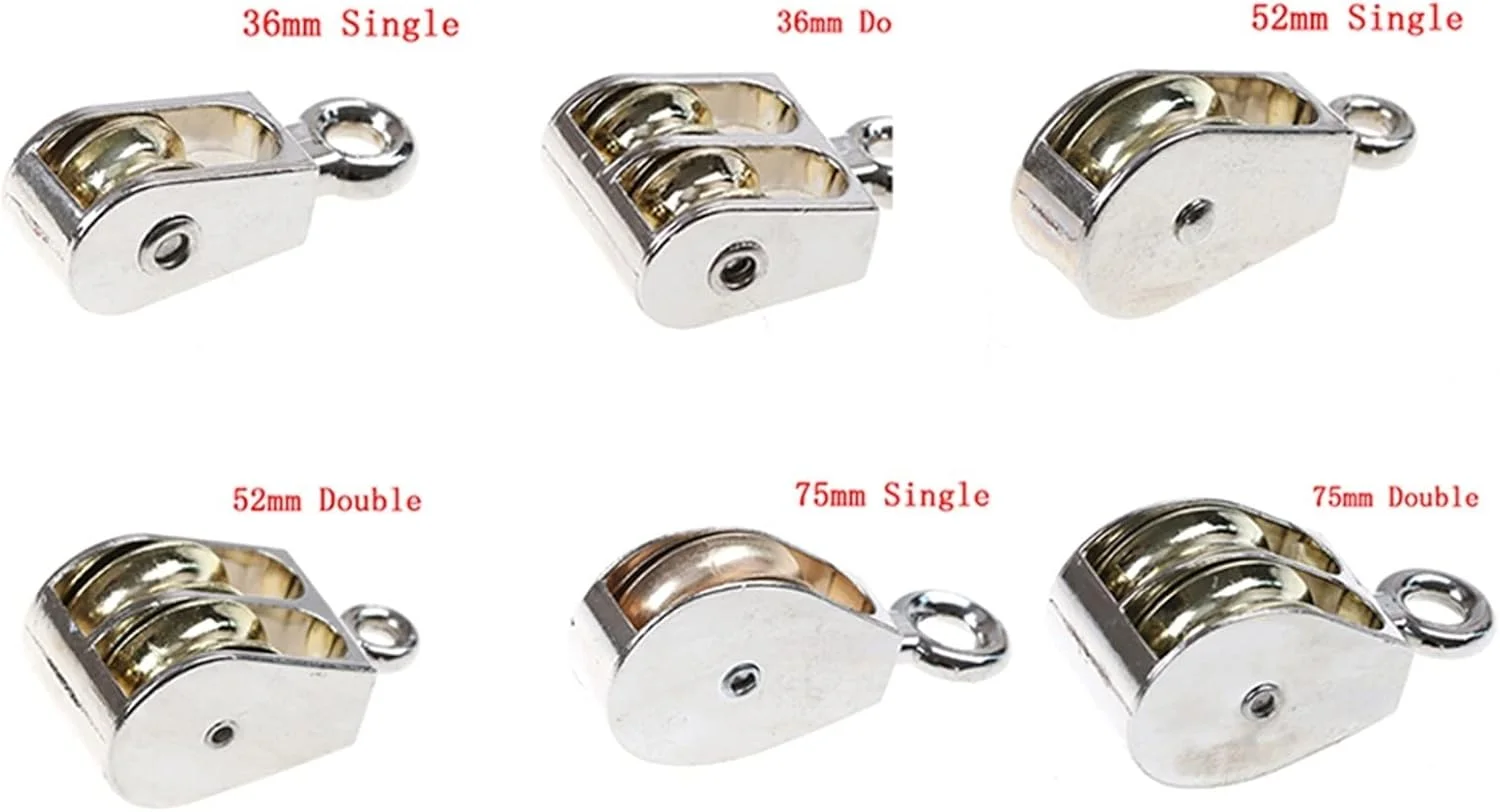 قرقره SEMOOR آلیاژ روی تک چرخ دو چرخ بلوک غلتکی چرخشی بارگیری (اندازه: قرقره تکی 52 میلی متر)