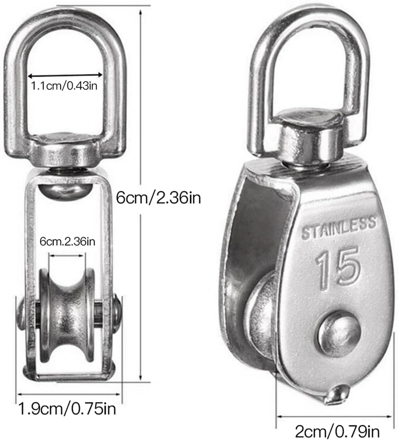 قرقره فولادی SEMOOR، قرقره تک چرخ گردان، مجموعه قرقره طناب بالابر، ابزارهای چرخ بالابر