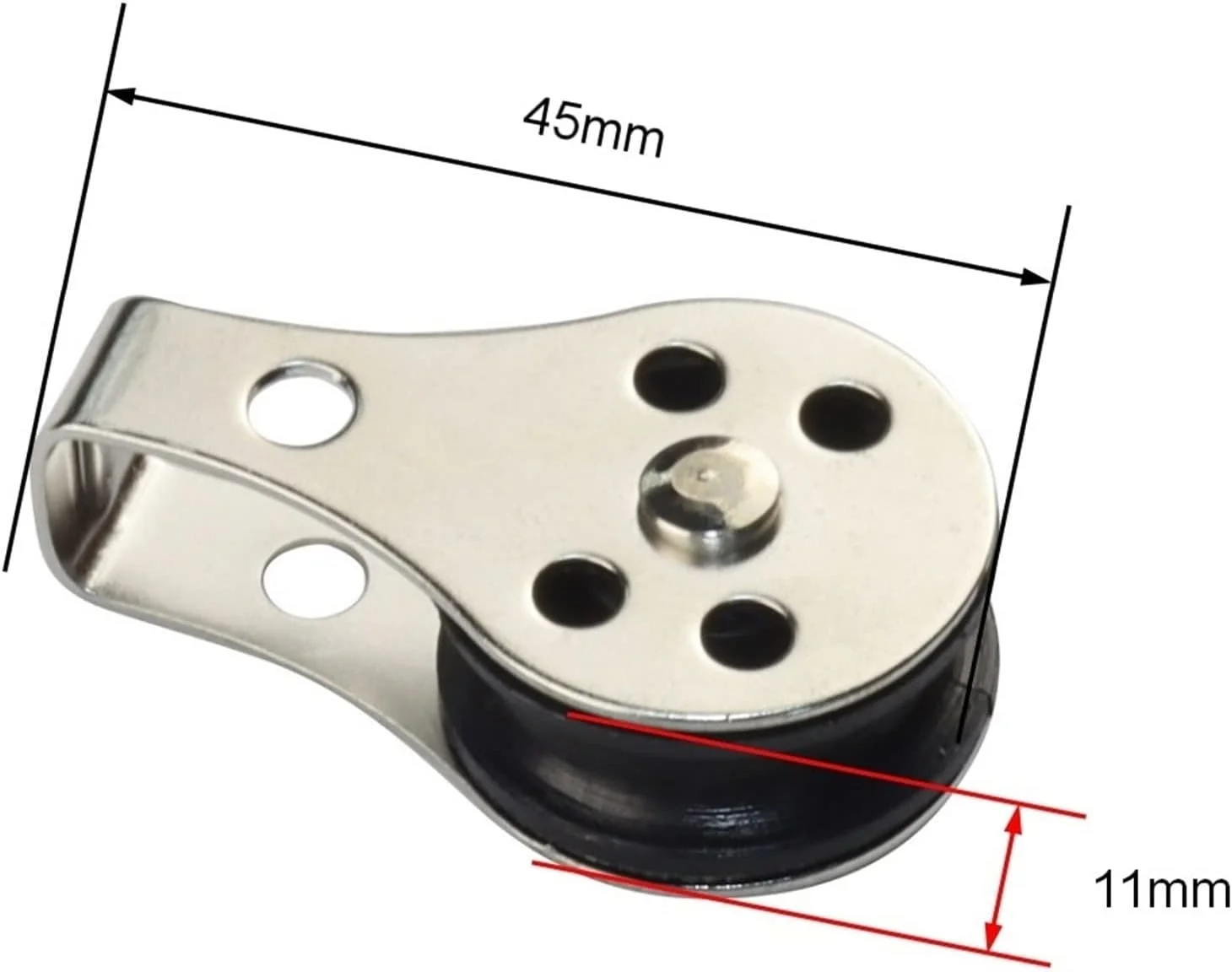 SEMOOR قرقره 5 عددی استیل ضد زنگ، بلوک قرقره، چرخ بکسل سیم آویز، قرقره کابل سیم بکسل بالابر برای طناب