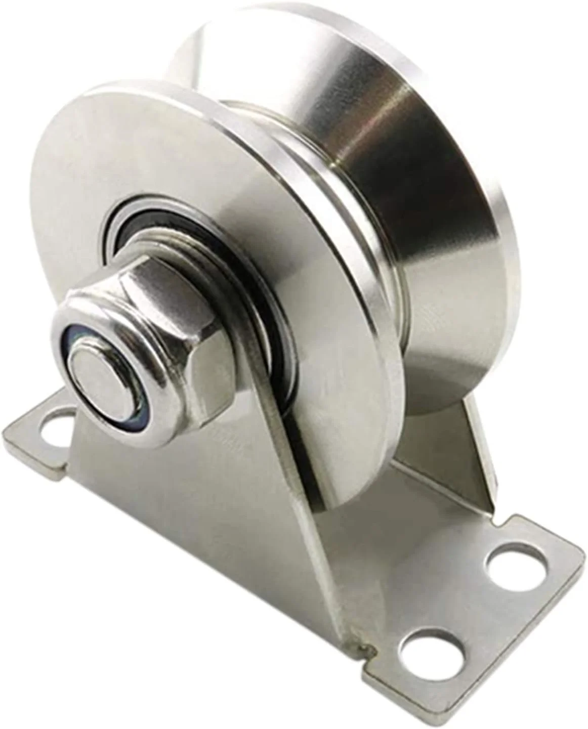 قرقره SEMOOR، بلوک قرقره استیل ضد زنگ، بلبرینگ های بی صدا، غلتک کشویی شیاردار چرخ ریلی