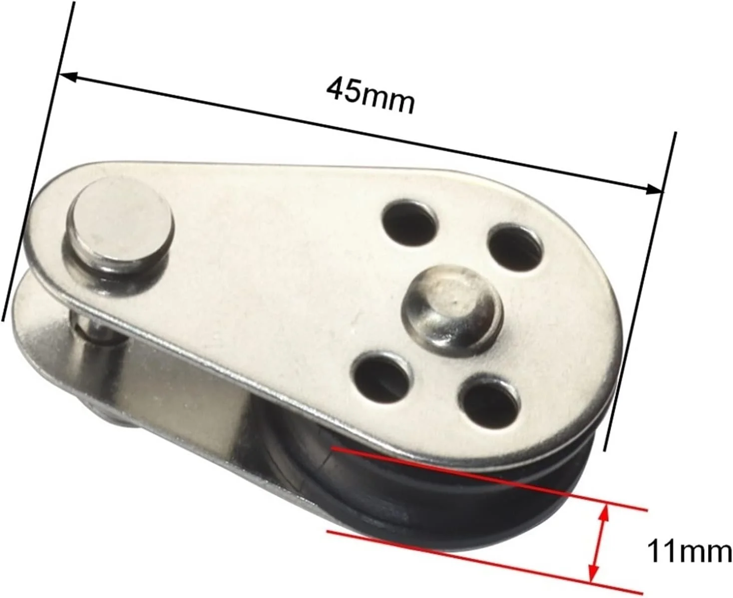 SEMOOR قرقره 5 عددی استیل ضد زنگ، بلوک قرقره، چرخ کشش سیم آویز، قرقره کابل سیم طناب بالابر برای طناب