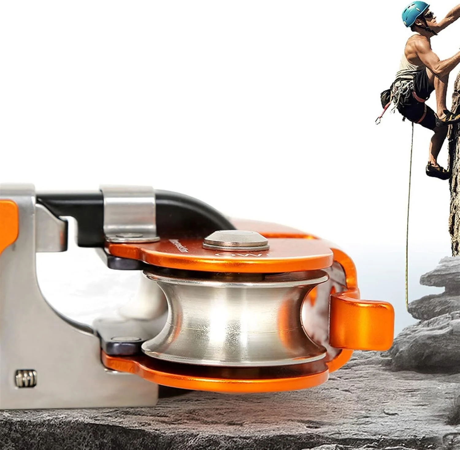 قرقره SEMOOR برای سنگ نوردی در فضای باز، قرقره طناب دو شیاره، نجات غارنوردی، قرقره بلبرینگ بقا، بالابر اجسام سنگین