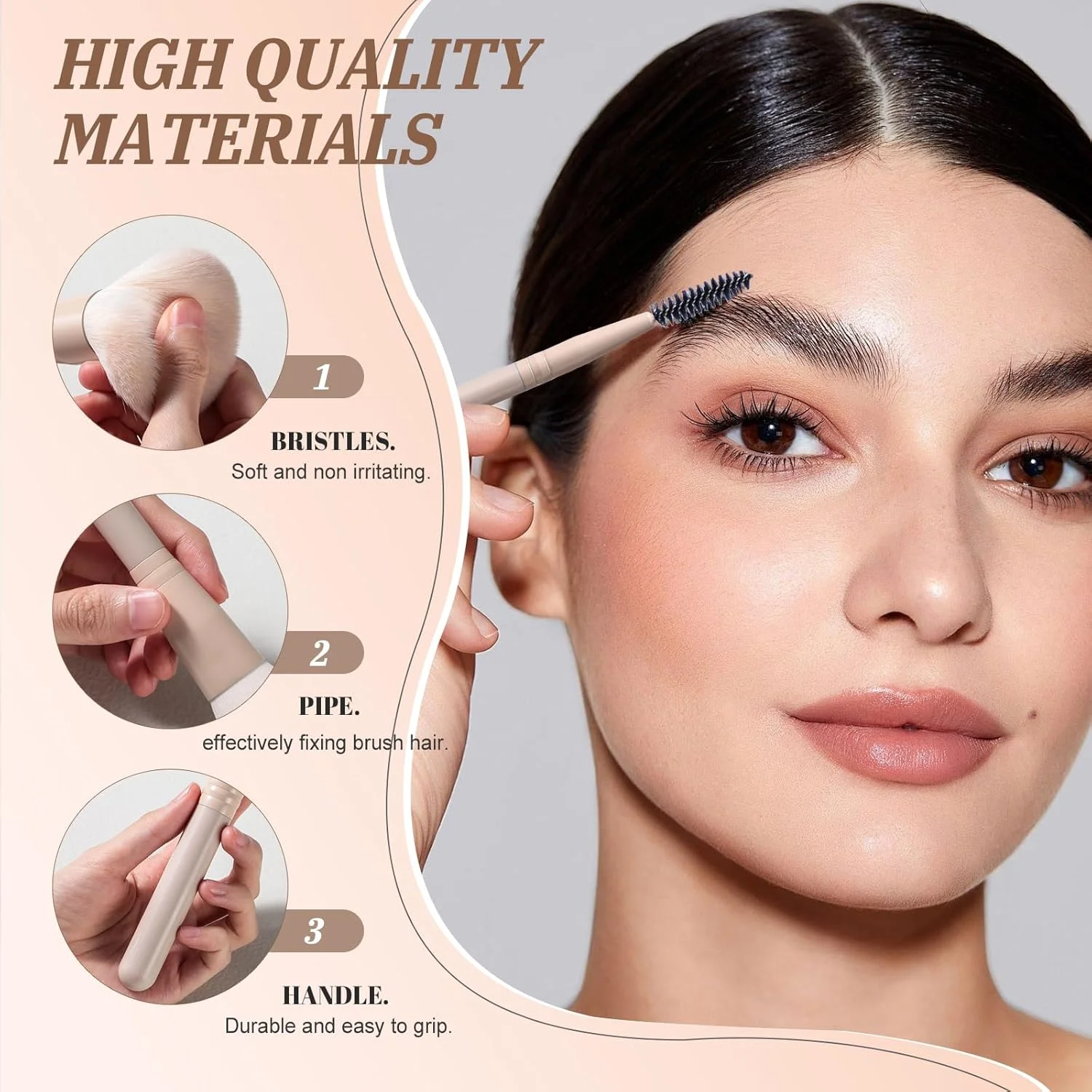 ست برس آرایشی BS-MALL، ست برس آرایشی مسافرتی مینی، برس کابوکی مصنوعی، برس های آرایشی فونداسیون، پودر، ترکیب، کانسیلر، سایه چشم، رژگونه با نگهدارنده سازمان دهنده و 3 عدد برس سایه چشم مینی