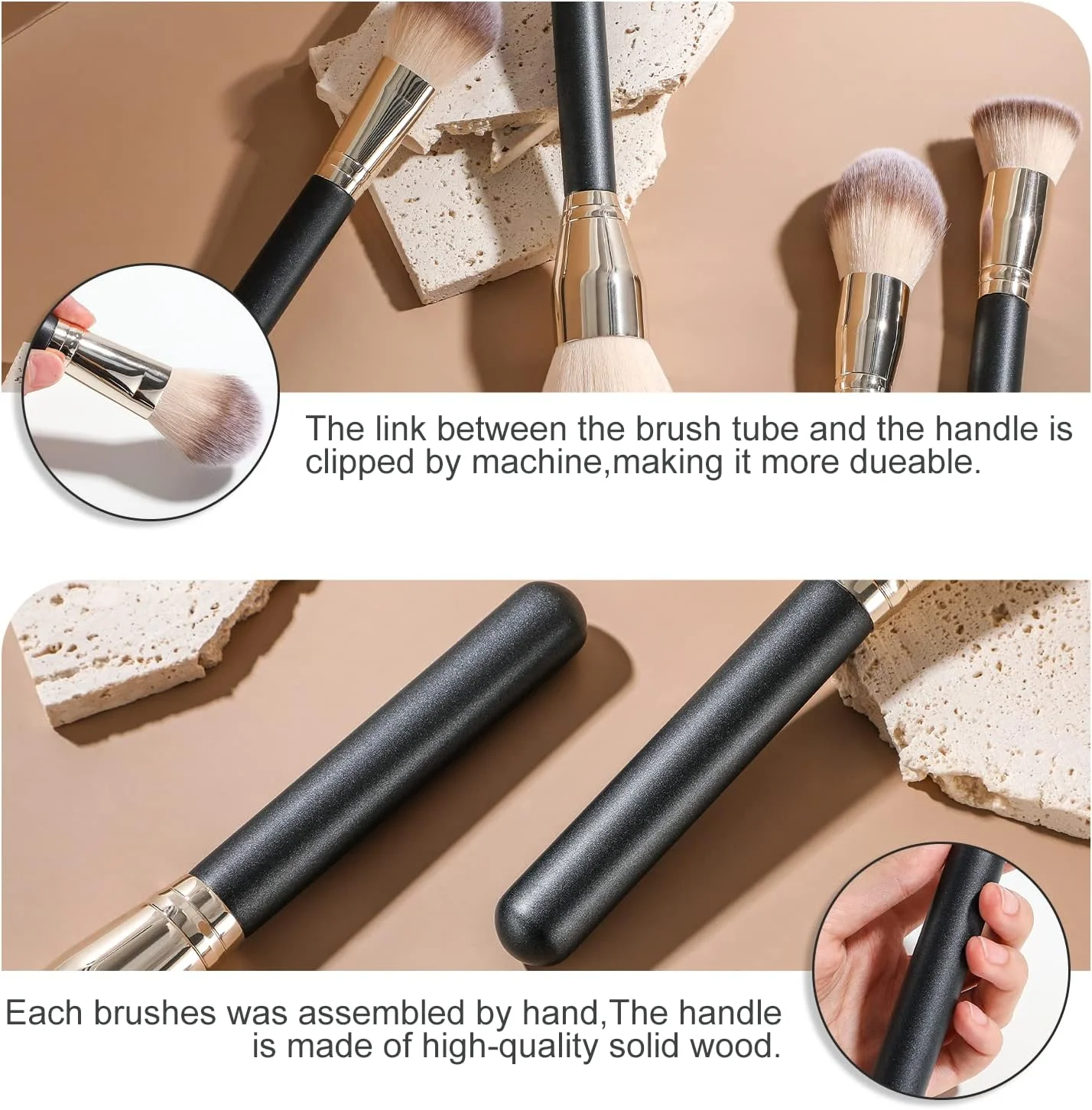 ست براش آرایشی BS-MALL سایز بزرگ، براش های آرایشی ممتاز برای کرم پودر، پودر، کانسیلر، براش های آرایشی بزرگ ست براش آرایشی BS-MALL سایز بزرگ، براش های آرایشی ممتاز برای کرم پودر، پودر، کانسیلر، براش های آرایشی بزرگ