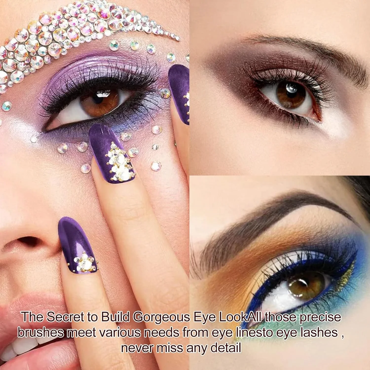 ست براش آرایشی 20 تکه Beauenty، حرفه ای برای صورت، سایه چشم، خط چشم، کرم پودر، رژگونه، رژ لب، براش های آرایشی، پودر، لوازم آرایشی مایع و کرمی، ابزار براش ترکیبی