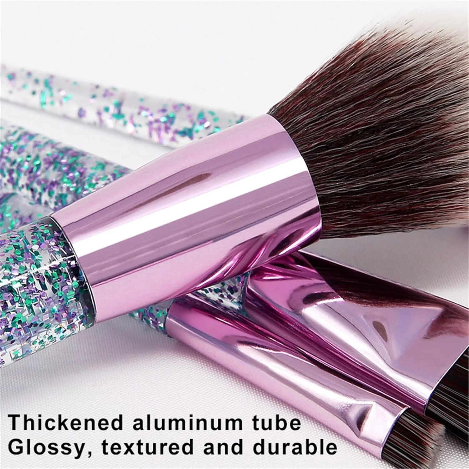 ست ابزار آرایشی اکریلیک 10 تکه برس سایه چشم کریستالی نرم، ست برس آرایشی، برس اسفنجی آرایشی (A، تک سایز) ست ابزار آرایشی اکریلیک 10 تکه برس سایه چشم کریستالی نرم، ست برس آرایشی، برس اسفنجی آرایشی (A، تک سایز)