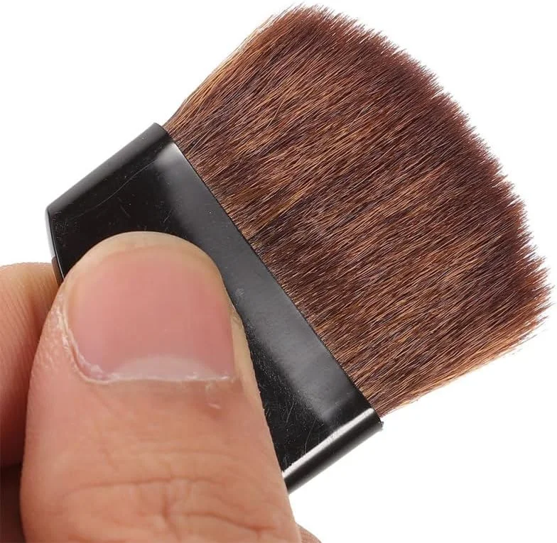 مجموعه 3 عددی برس آرایشی Beaupretty، برس صورت، ست برس آرایشی، برس آرایشی قابل حمل، برس لوازم آرایشی، برس صورت، اسفنج سایه چشم، موی اسب، مشکی