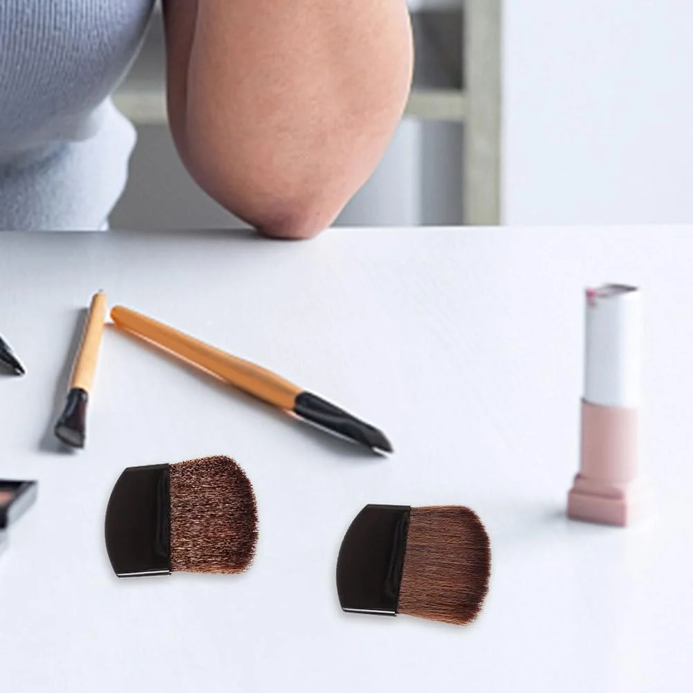 مجموعه 3 عددی برس آرایشی Beaupretty، برس صورت، ست برس آرایشی، برس آرایشی قابل حمل، برس لوازم آرایشی، برس صورت، اسفنج سایه چشم، موی اسب، مشکی