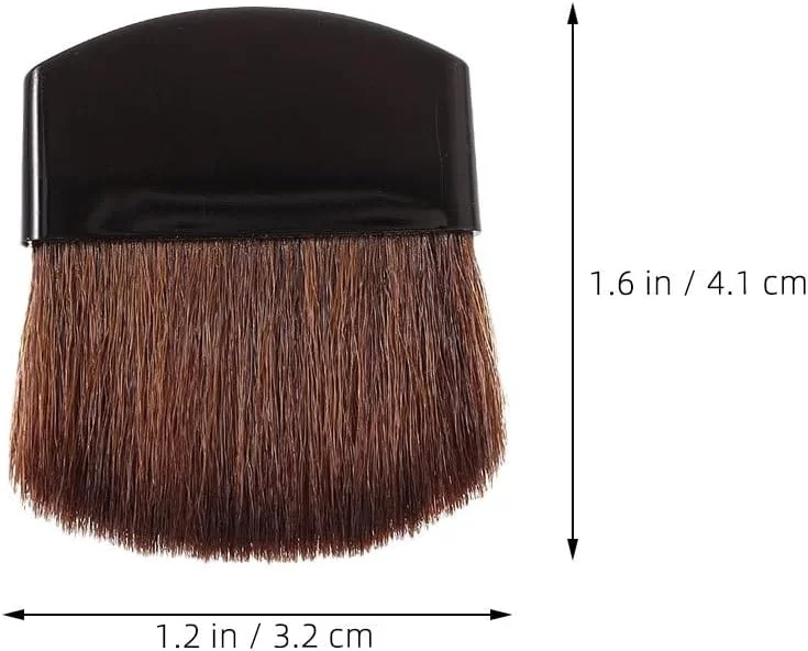 مجموعه 3 عددی برس آرایشی Beaupretty، برس صورت، ست برس آرایشی، برس آرایشی قابل حمل، برس لوازم آرایشی، برس صورت، اسفنج سایه چشم، موی اسب، مشکی