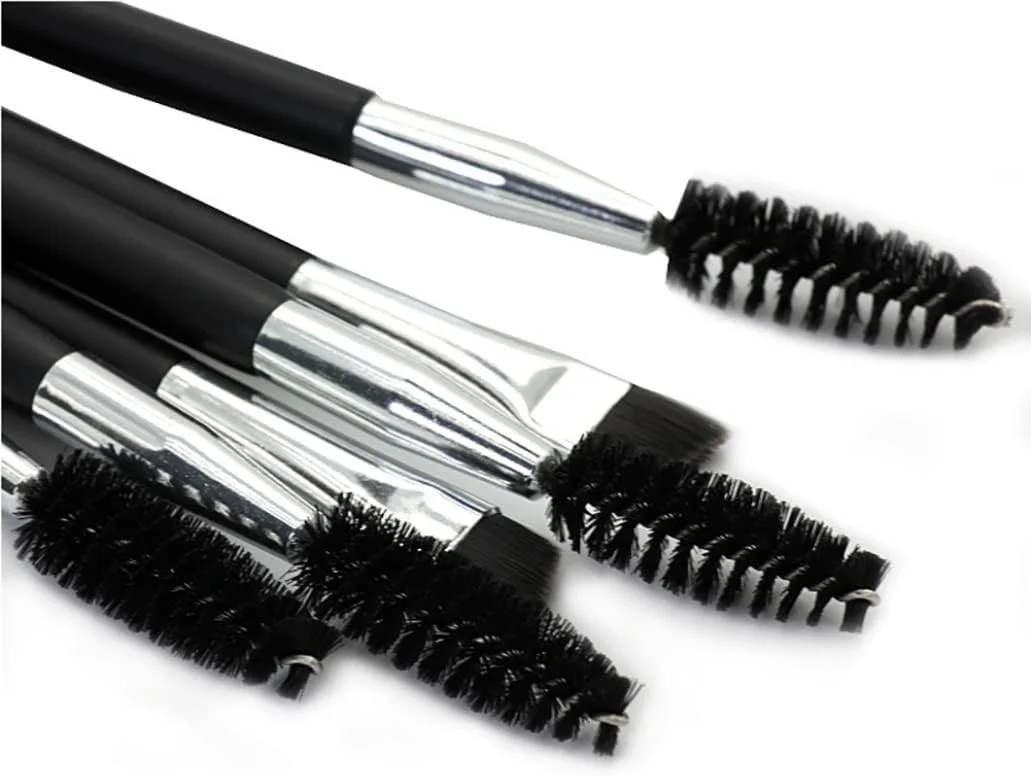 براش ابرو دو طرفه، برس ابرو و برس مژه، برس ابروی زاویه دار حرفه ای با موهای مصنوعی بدون تست حیوانی، ست برس آرایشی (رنگ: مشکی، 1 عدد) براش ابرو دو طرفه، برس ابرو و برس مژه، برس ابروی زاویه دار حرفه ای با موهای مصنوعی بدون تست حیوانی، ست برس آرایشی (رنگ: مشکی، 1 عدد)