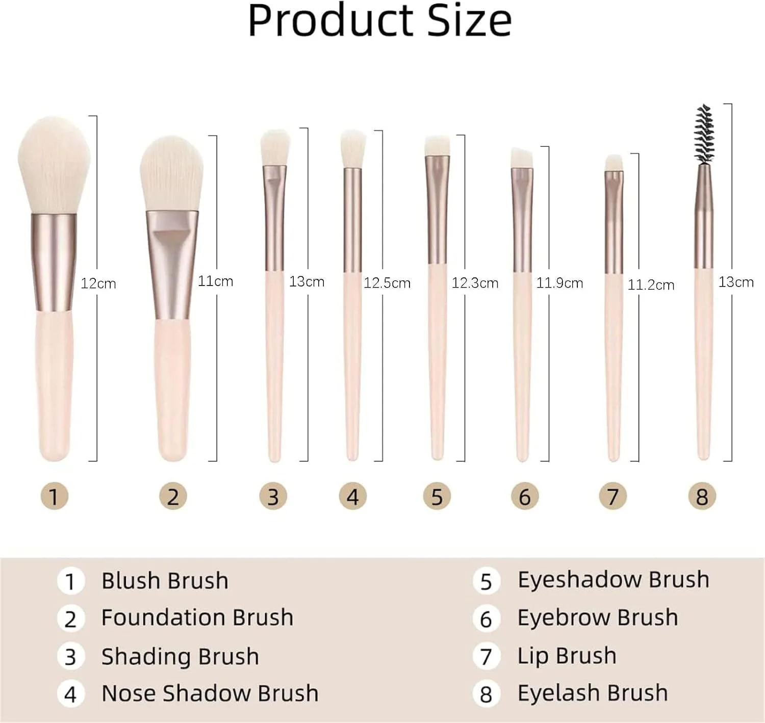 ست برس آرایشی آپوتوئه، 8 تکه برس لوازم آرایشی مینی سایز مسافرتی با کیف PU، برس های حرفه ای کرم پودر، رژگونه، سایه چشم برای زنان و دختران، کیت آرایشی قابل حمل برای استفاده روزانه و مسافرت