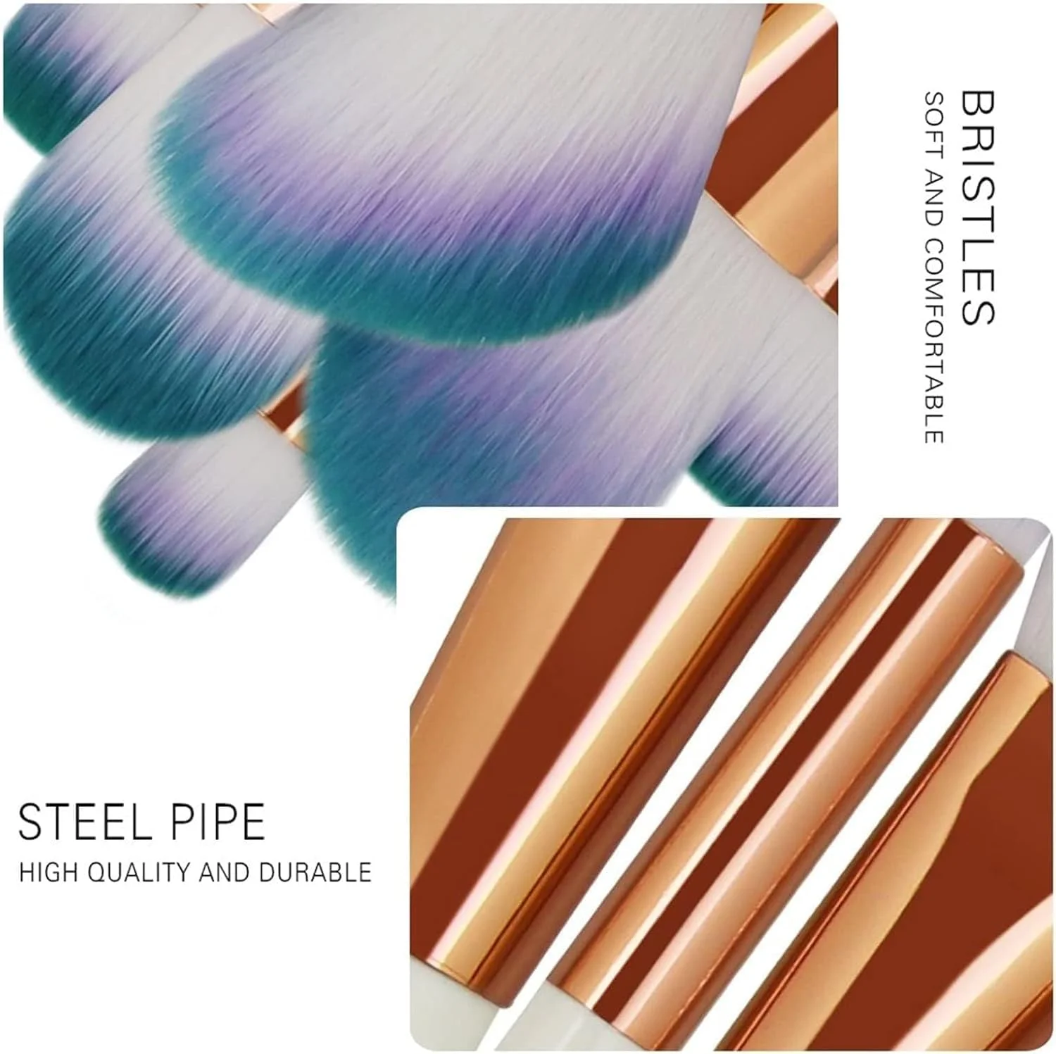 ست براش آرایشی آپوتوئه، 20 تکه برس آرایشی حرفه ای با موهای نرم مصنوعی، ست کامل برس های کرم پودر، کانسیلر، سایه چشم و رژگونه برای آرایشگران و مبتدیان