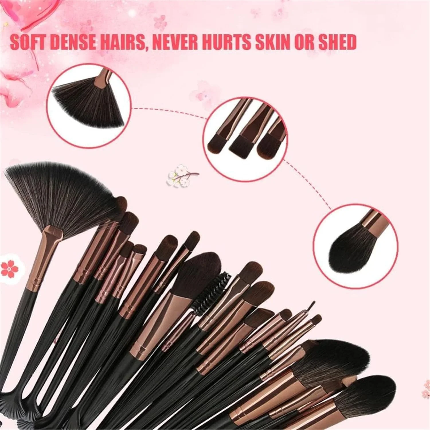 ست براش آرایشی آپوتوئه، 20 تکه برس آرایشی حرفه ای با موهای نرم مصنوعی، ست کامل برس های کرم پودر، کانسیلر، سایه چشم و رژگونه برای آرایشگران و مبتدیان