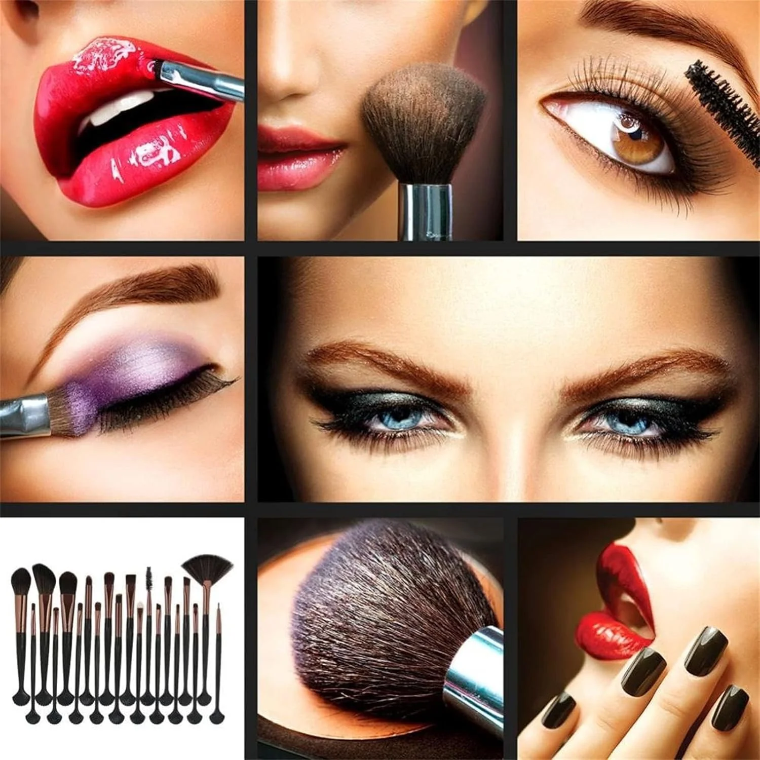 ست براش آرایشی آپوتوئه، 20 تکه برس آرایشی حرفه ای با موهای نرم مصنوعی، ست کامل برس های کرم پودر، کانسیلر، سایه چشم و رژگونه برای آرایشگران و مبتدیان