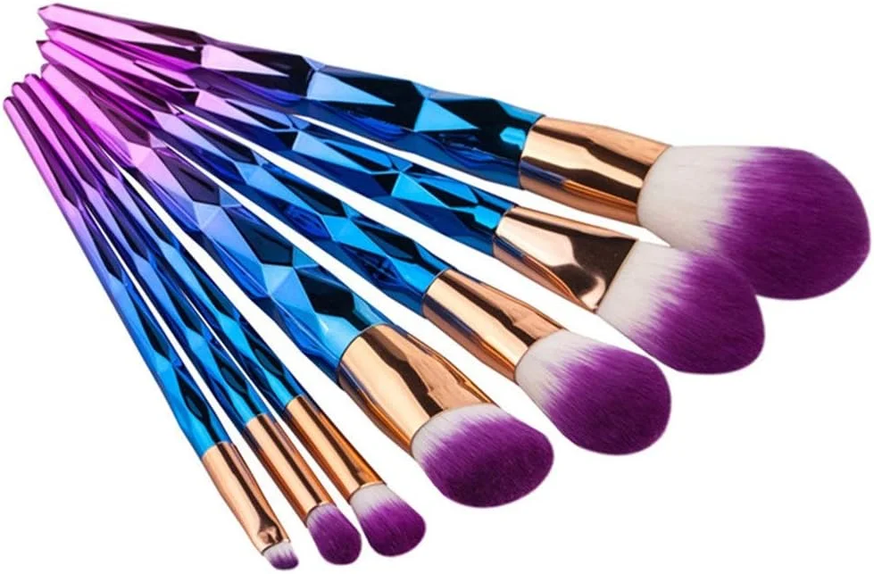 ست برس آرایشی 7 تکه AIJIA با طراحی الماس و رنگین کمانی