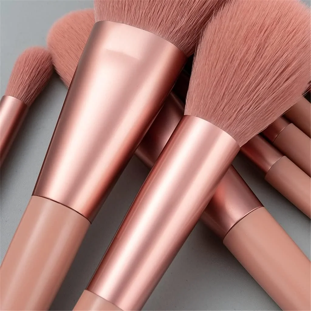 ست 8 عددی برس آرایشی با کیف زیپ دار، برس آرایش برای کرم پودر، پودر، هایلایتر، صورت، سایه چشم، ابزار آرایشی ترکیبی ست 8 عددی برس آرایشی با کیف زیپ دار، برس آرایش برای کرم پودر، پودر، هایلایتر، صورت، سایه چشم، ابزار آرایشی ترکیبی