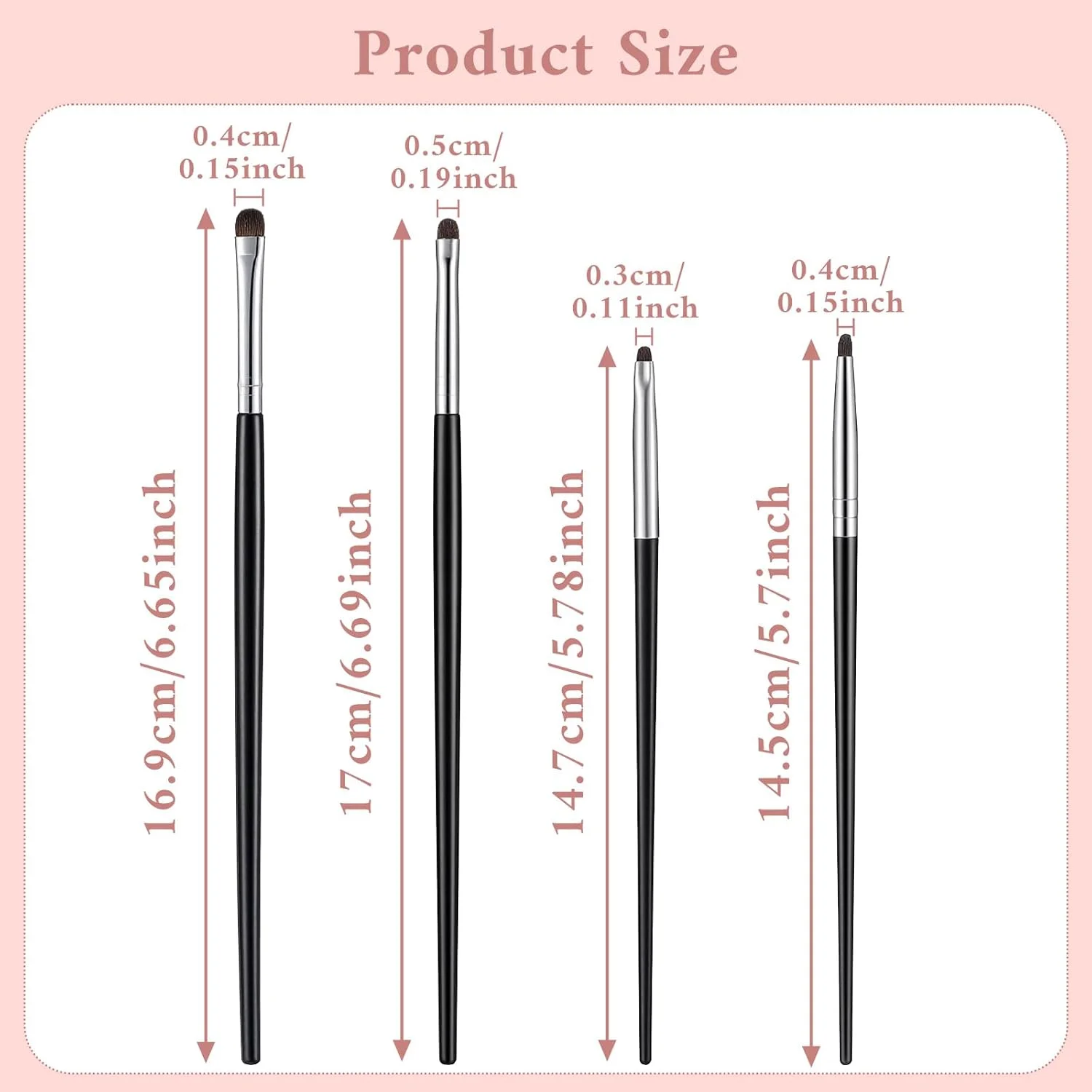 ست 8 عددی برس مینی اسمج برای خط چشم، ست برس سایه چشم کوچک، ست برس های آرایشی کوچک، ست برس های نرم سایه چشم و خط چشم برای پودر، ژل، کرم، هایلایتر و کانسیلر مایع