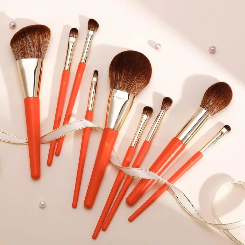 ست برس آرایشی 8-14 عددی، برس های حرفه ای آرایش، پودر، کرم پودر، سایه چشم، ابزار آرایشی