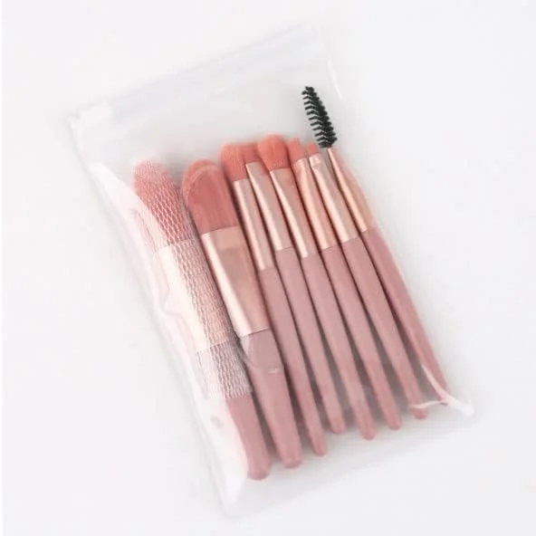 ست 8 عددی مینی برس آرایشی کامل قابل حمل رژگونه سایه چشم ابزار آرایشی برس (E)