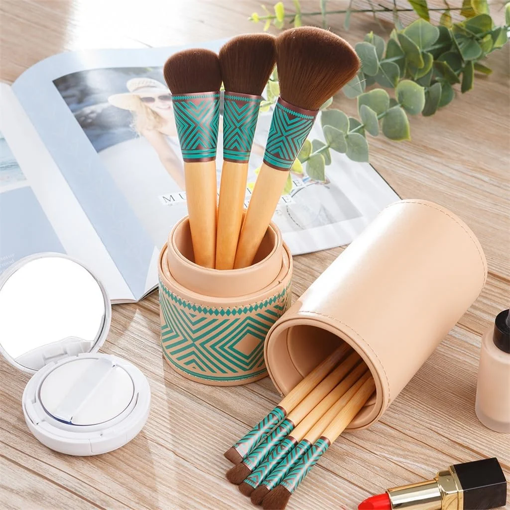 ست 8 عددی برس آرایشی بوهو، ابزار آرایشی، برس پودر فیکس، برس کرم پودر، برس های آرایشی