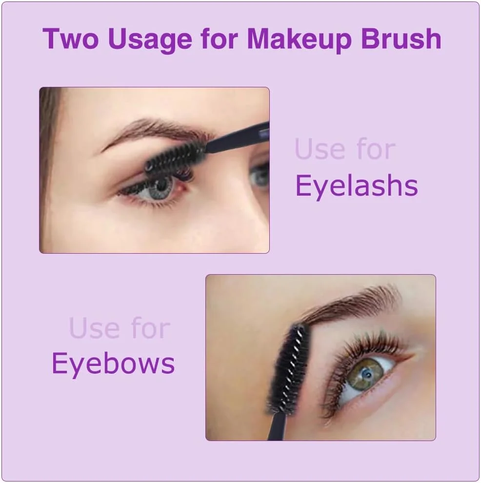 ست برس آرایشی 7 تکه برای صورت و چشم با کیف PU شامل برس های فوق العاده نرم کرم پودر، کانسیلر، کانتور، ترکیب و سایه چشم