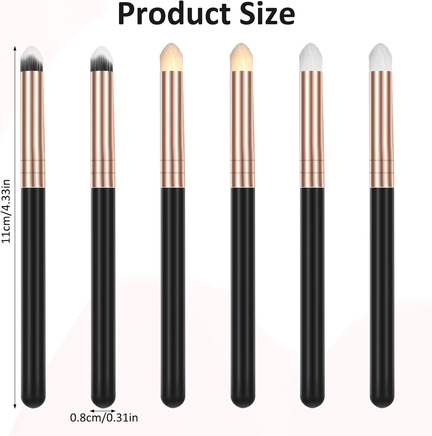 ست 6 عددی براش آرایش چشم، ست براش لکه گیر خط چشم مدادی نوک تیز، اپلیکاتور سایه چشم حرفه ای، براش سایه چشم کانسیلر، براش های آرایشی سایه چشم گرد، قابل استفاده مجدد ست 6 عددی براش آرایش چشم، ست براش لکه گیر خط چشم مدادی نوک تیز، اپلیکاتور سایه چشم حرفه ای، براش سایه چشم کانسیلر، براش های آرایشی سایه چشم گرد، قابل استفاده مجدد