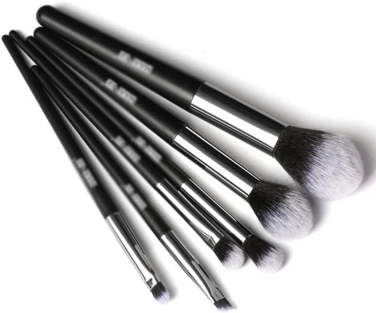 ست 6 عددی برس آرایشی با کیف، برس های زیبایی سایه چشم، ابرو، رژگونه، پودر، کرم پودر، ابزار آرایش