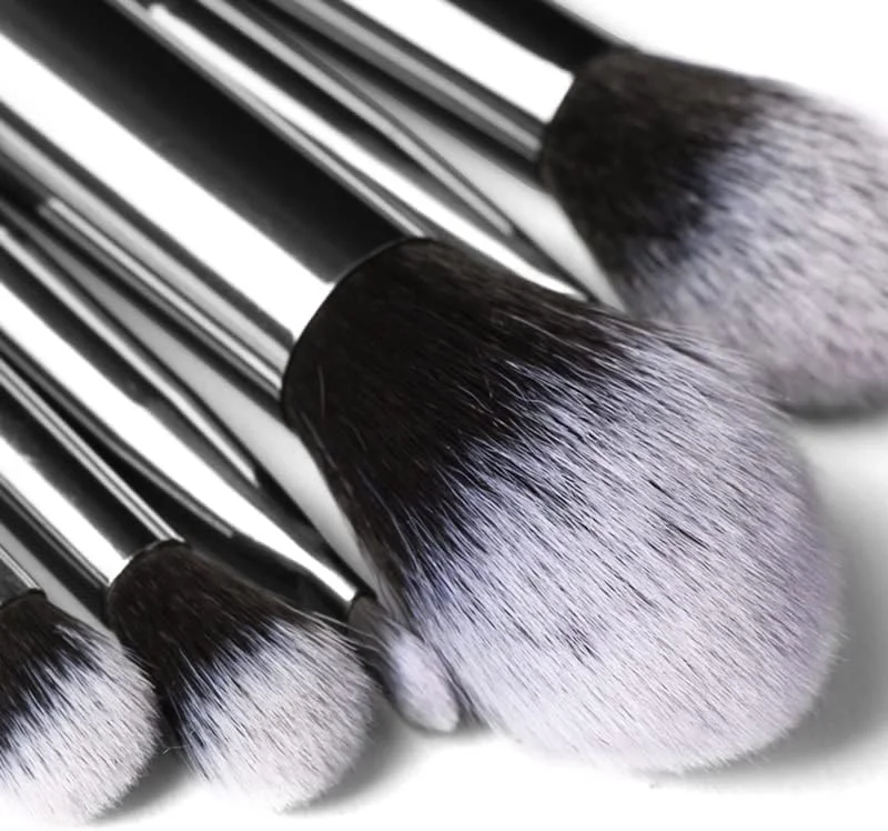 ست 6 عددی برس آرایشی با کیف، برس های زیبایی سایه چشم، ابرو، رژگونه، پودر، کرم پودر، ابزار آرایش