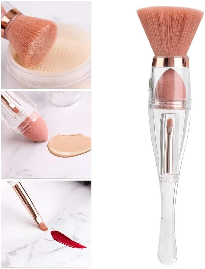 ست براش آرایشی 3 در 1، ست براش لوازم آرایشی، براش چند منظوره لوازم آرایشی برای کرم پودر، کانسیلر، سایه چشم، رژ لب، ابزار آرایش
