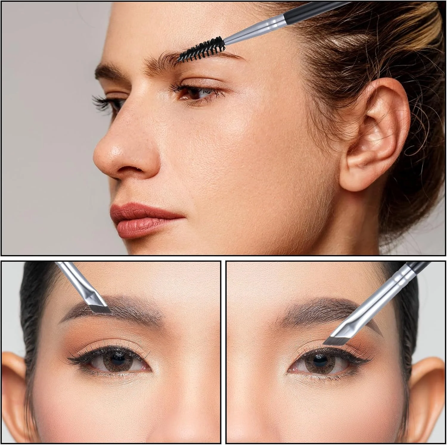 ست 6 عددی برس آرایشی چشم، ابزار خط چشم حرفه ای، برس خط چشم زاویه دار دو سر و تک سر برای آرایش ابرو و چشم ست 6 عددی برس آرایشی چشم، ابزار خط چشم حرفه ای، برس خط چشم زاویه دار دو سر و تک سر برای آرایش ابرو و چشم