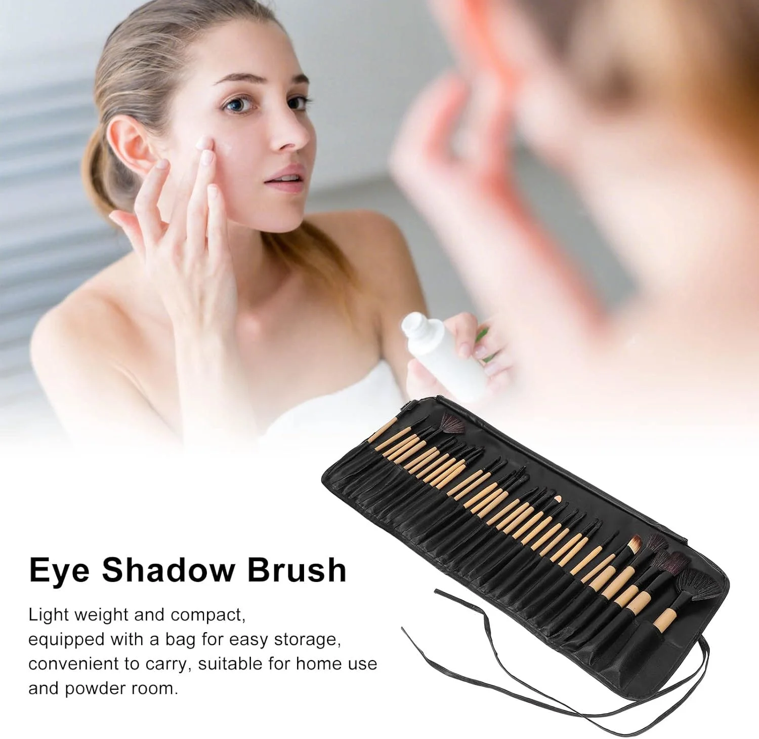 ست 32 عددی برس آرایشی، ست برس آرایشی، موی نایلونی نرم، سایه چشم، رژگونه، برس پودر شل به همراه کیف نگهداری (رنگ چوب) ست 32 عددی برس آرایشی، ست برس آرایشی، موی نایلونی نرم، سایه چشم، رژگونه، برس پودر شل به همراه کیف نگهداری (رنگ چوب)