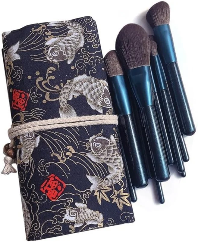 ست برس آرایشی یولان 12 عددی، شامل برس رژگونه و برس سایه چشم