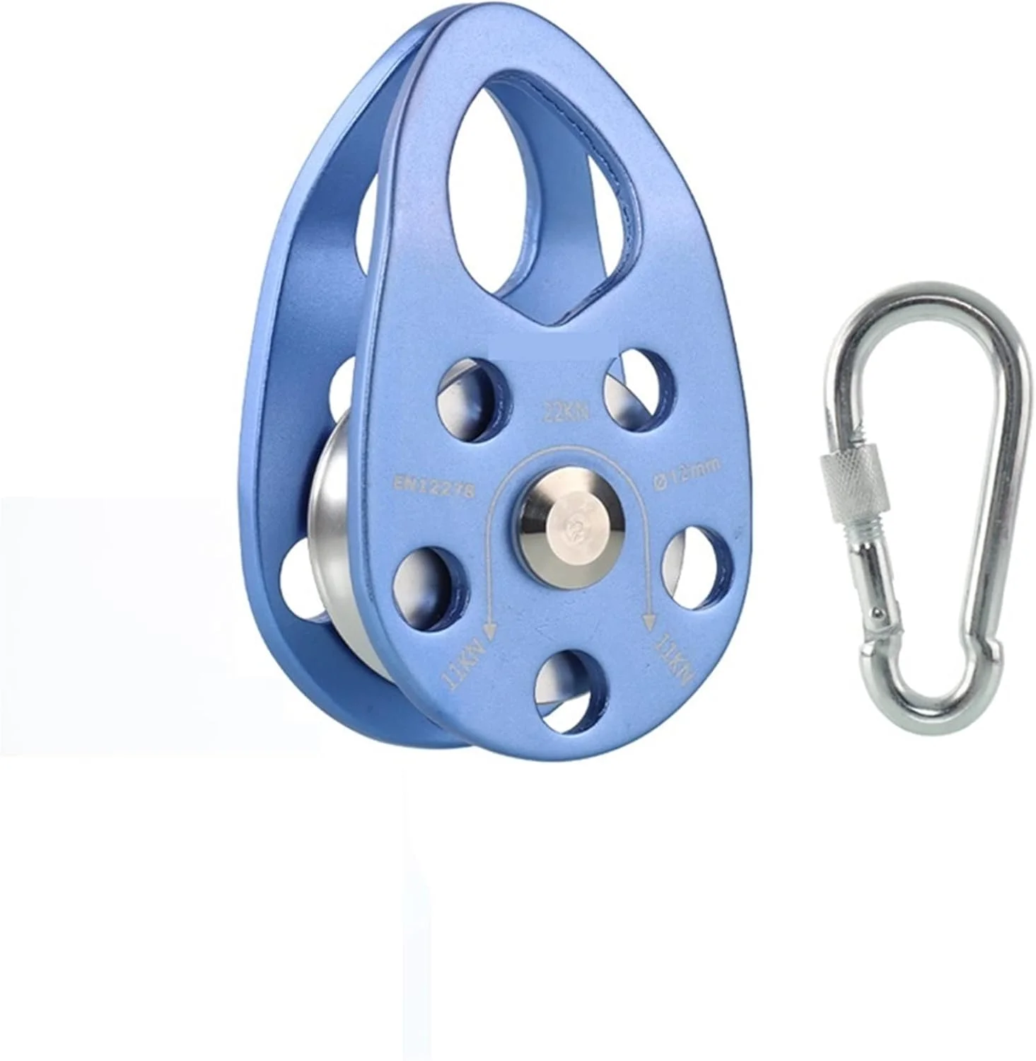 ست قرقره ایمنی SIMBAE با سگک برای کمربند ایمنی، صخره نوردی در فضای باز، ضد سقوط، کار در ارتفاع، ساخت و ساز، مجموعه تحمل بار (رنگ: مجموعه قرقره آبی)