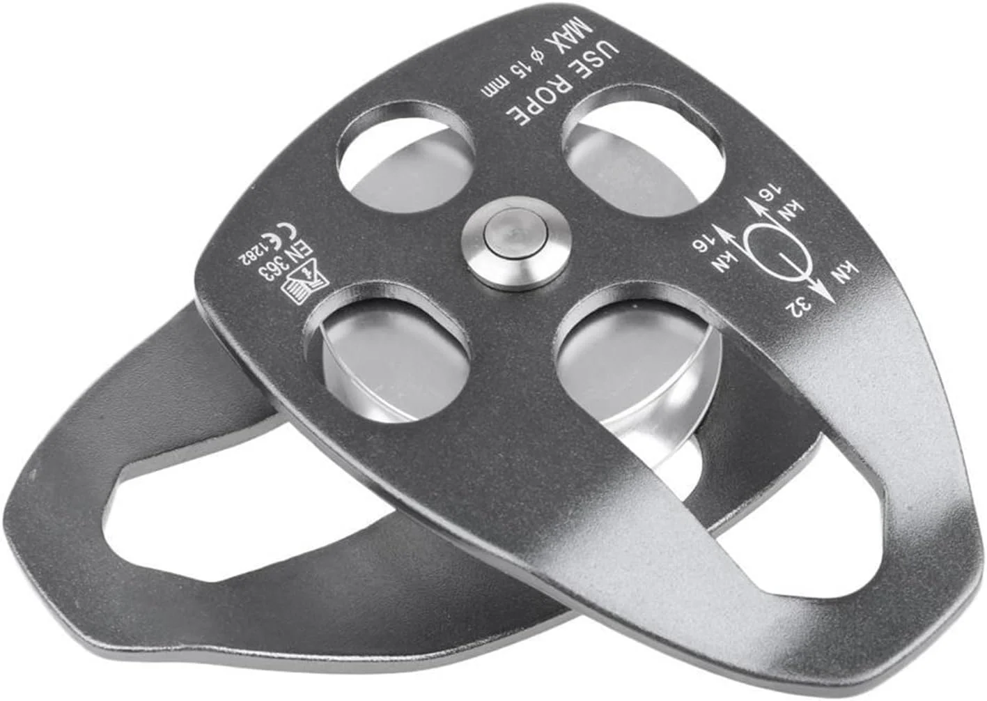 قرقره تک تسمه سیمبای، قرقره نجات بزرگ، قرقره تاب دار یک طرفه برای صخره نوردی، تجهیزات نجات و حمل بار