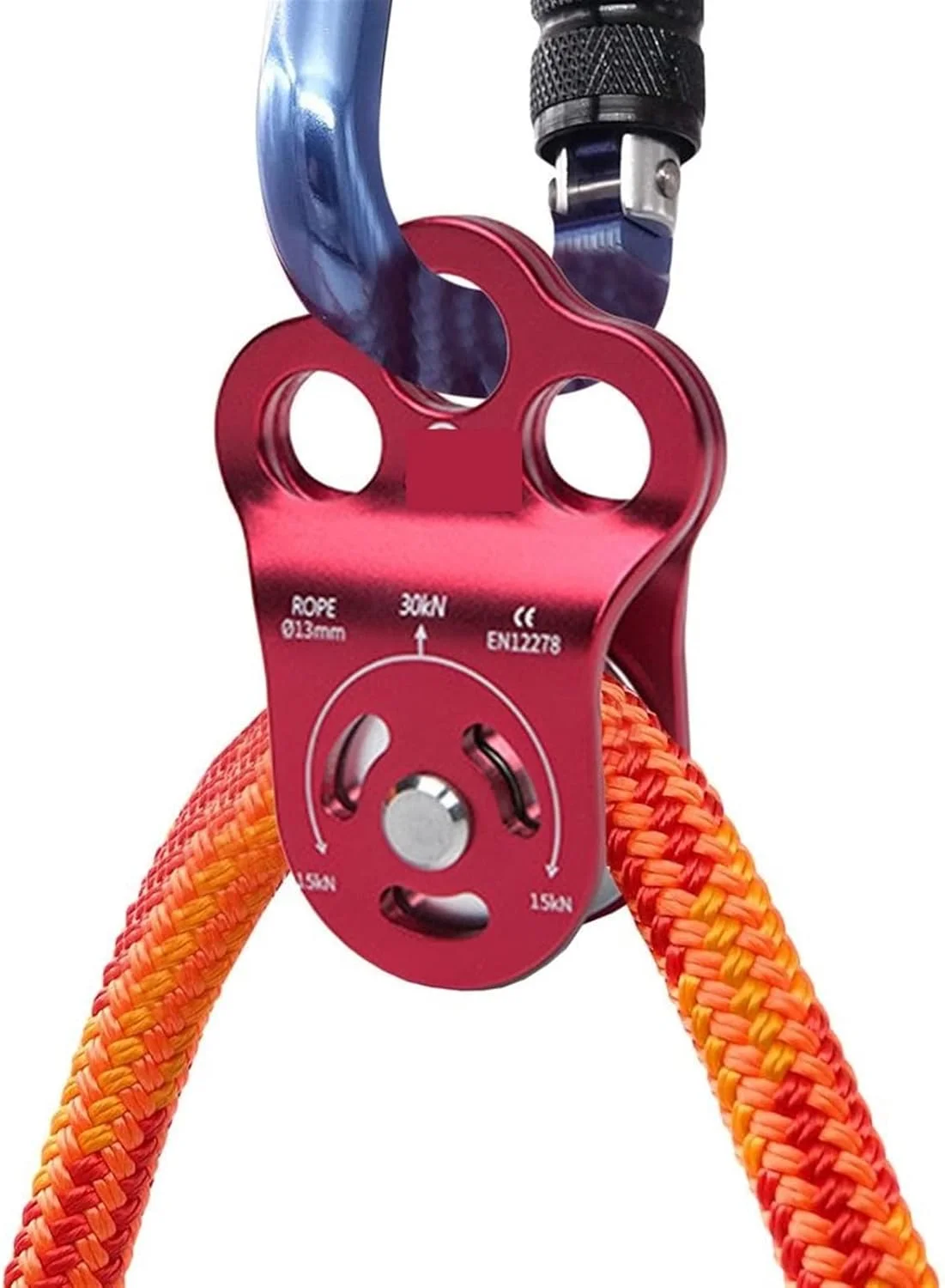 سیمبا پولی قرقره تک برای سنگ نوردی در فضای باز، درخت نوردی، حمل و نقل، کوهنوردی، نجات در ارتفاعات با سه سوراخ